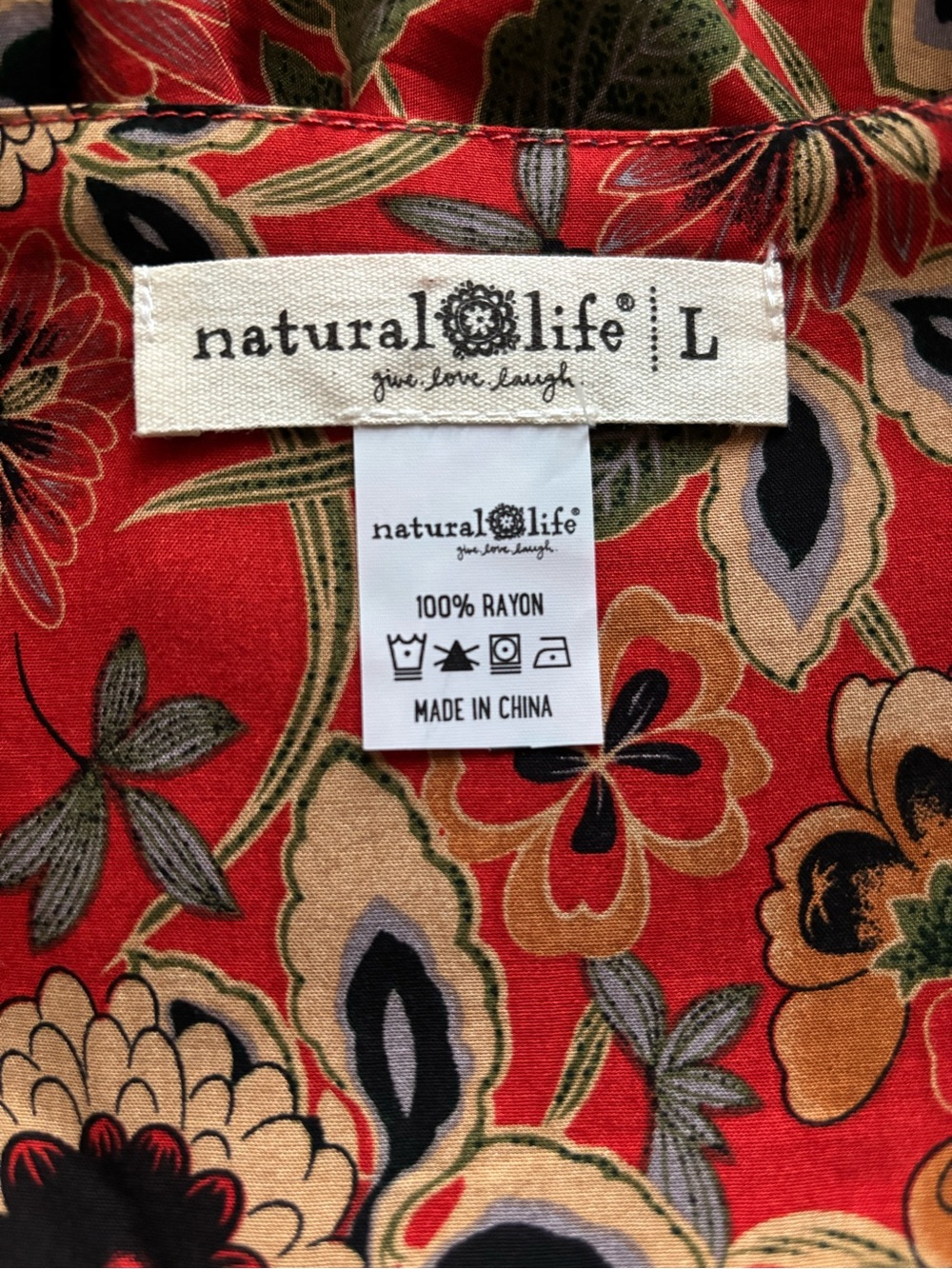 Natural Life tiered, reversible skirt Sunflowers NWOT - Picture 5 of 5